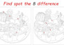 draw spot the difference, hidden object picture, and coloring pages